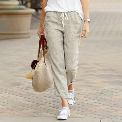 Dianne - Casual Byxor i Bomullslinne