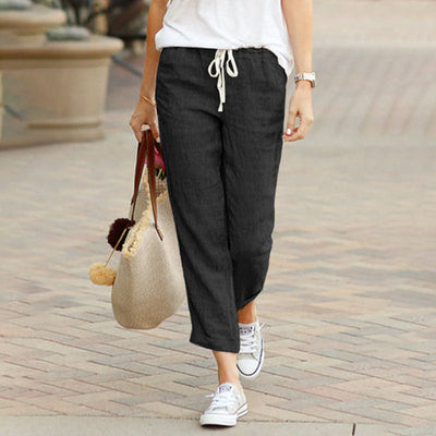Dianne - Casual Byxor i Bomullslinne