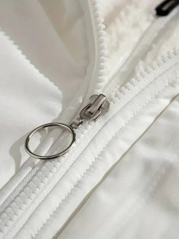 Varm vinterjacka med dragkedja för kvinnor – väderbeständig allroundjacka