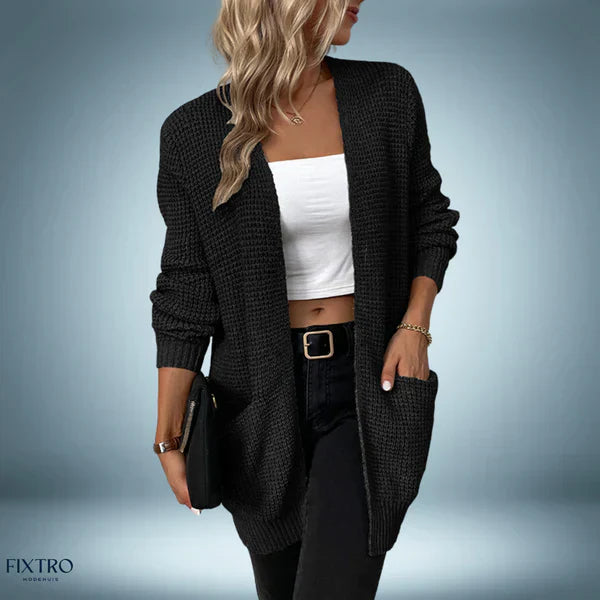 Casual - medellång cardigan