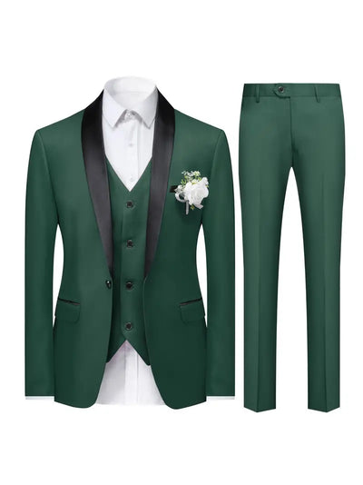 3-delad slim fit kostymset för affärer och bröllop