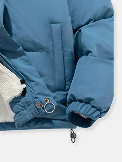 Varm vinterjacka med dragkedja för kvinnor – väderbeständig allroundjacka