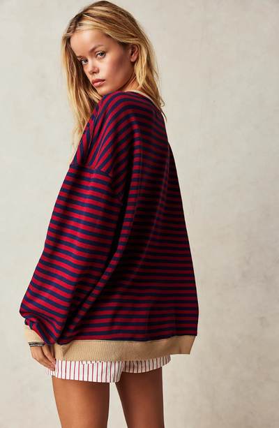 Zoe oversized jumper - randig, mysig jumper