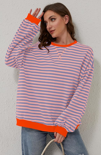 Zoe oversized jumper - randig, mysig jumper