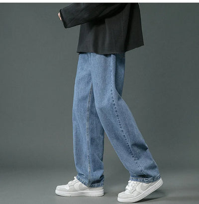 Brett - retro denim baggy byxor