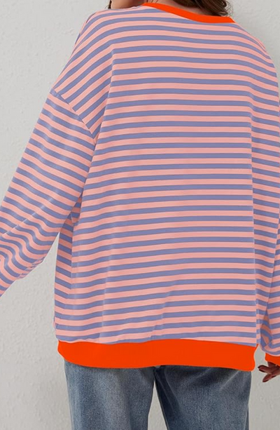 Zoe oversized jumper - randig, mysig jumper