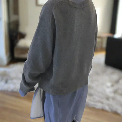 Celina - mjuk cardigan med diagonal knappslå
