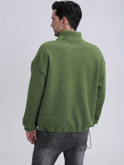 Fleece pullover med V ringning