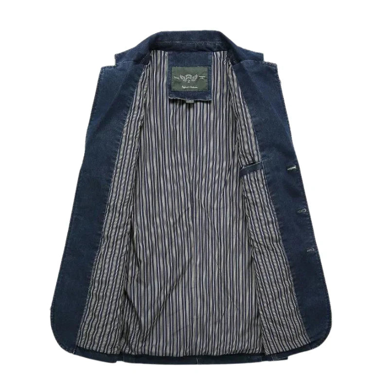 Ervin | Kavajjacka i bomull i jeans för män