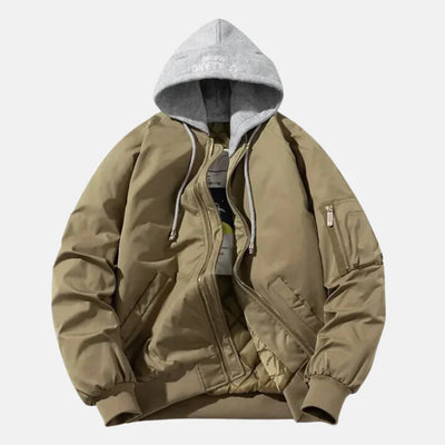 Erik – fodrad bomberjacka med huva och ärmficka