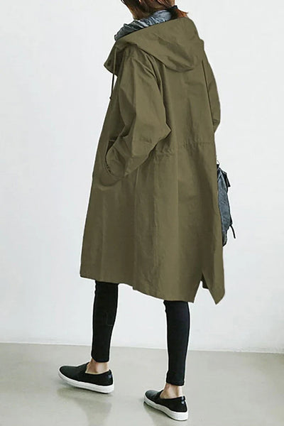 Vattentät trenchcoat med huva helena