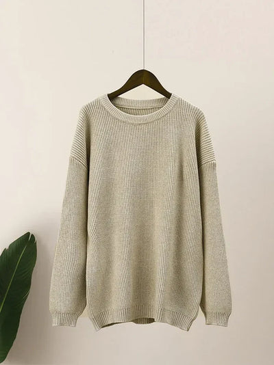Varm vintertröja: moderiktig rund hals i minimalistisk design