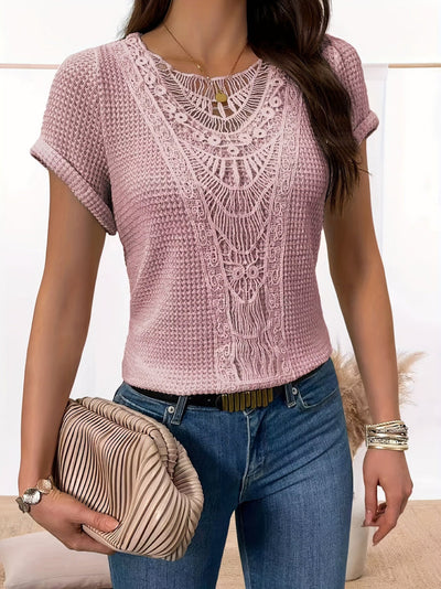 Beige spetsblus - clara
