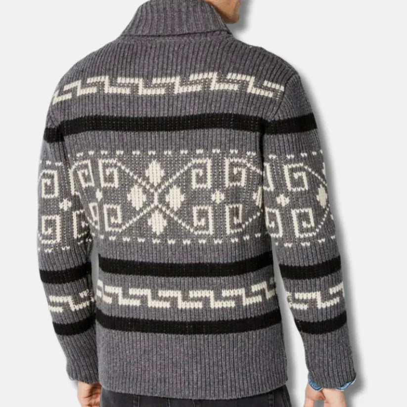 Simon – ullkofta med sjalkrage och dragkedja