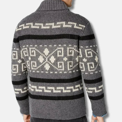 Simon – ullkofta med sjalkrage och dragkedja