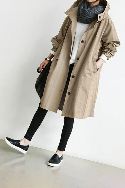Bellerue - vattentät trenchcoat med huva