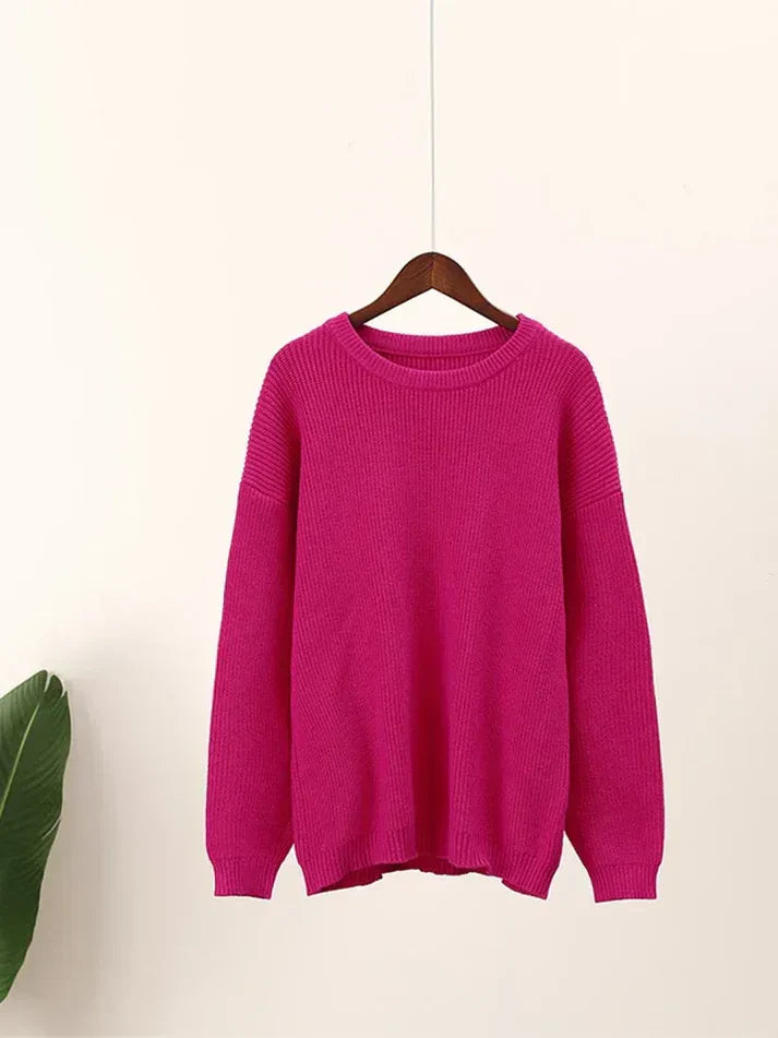 Varm vintertröja: moderiktig rund hals i minimalistisk design