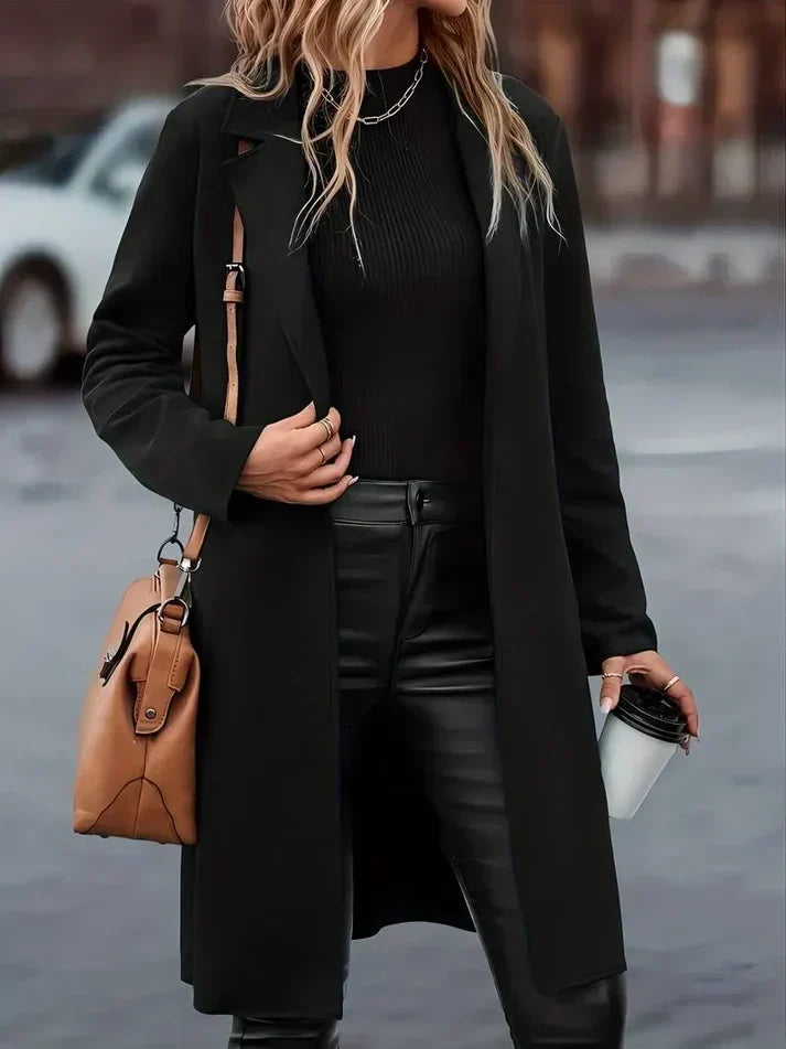 Eleganter damenmantel sofie: snygg design för höst och vinter