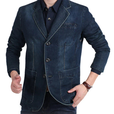 Ervin | Kavajjacka i bomull i jeans för män