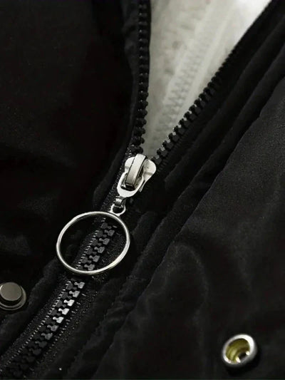 Varm vinterjacka med dragkedja för kvinnor – väderbeständig allroundjacka