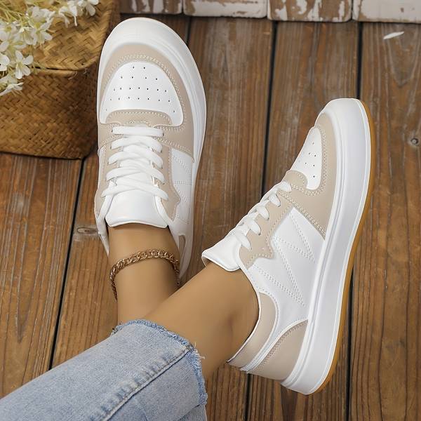 Lyn - Beige Lyxiga Läderskor