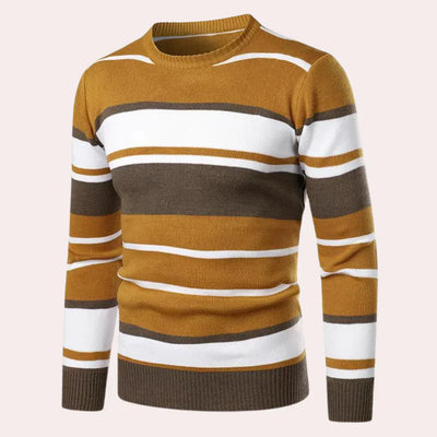 Meliko - casual randig tröja för män