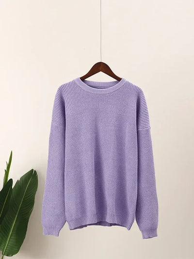 Varm vintertröja: moderiktig rund hals i minimalistisk design