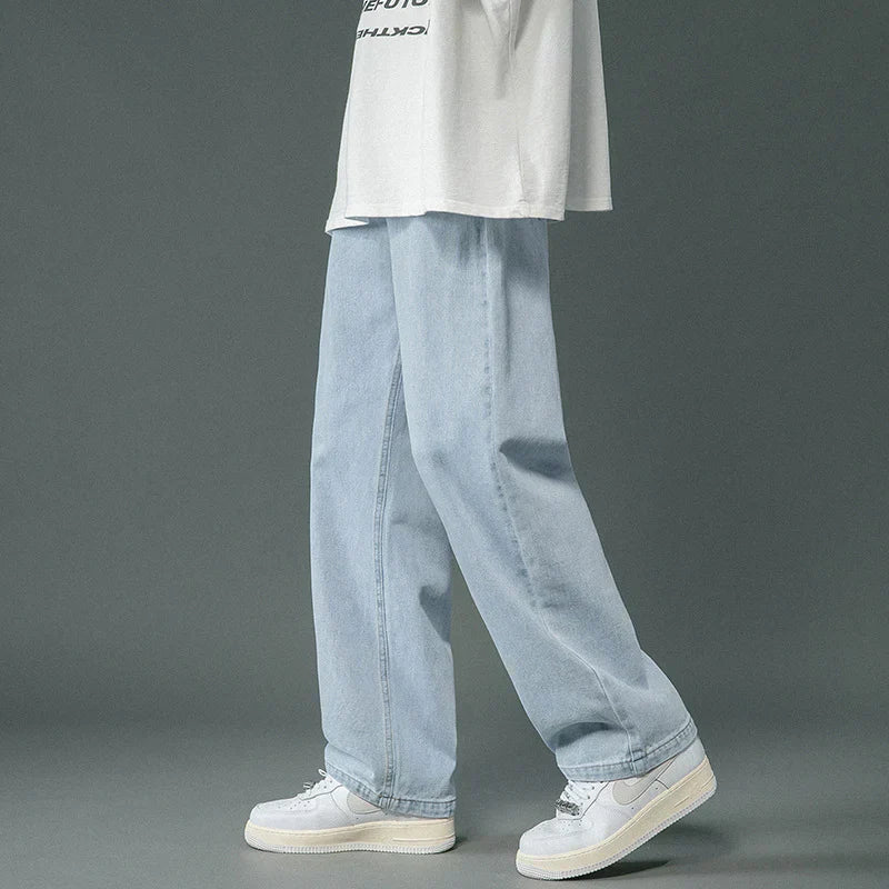 Brett - retro denim baggy byxor