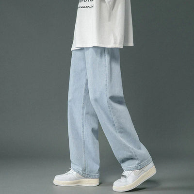 Brett - retro denim baggy byxor
