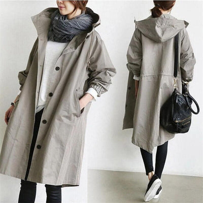 Bellerue - vattentät trenchcoat med huva