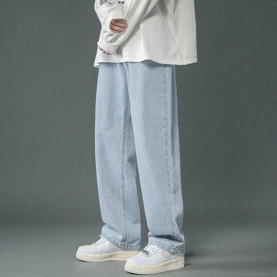 Brett - retro denim baggy byxor