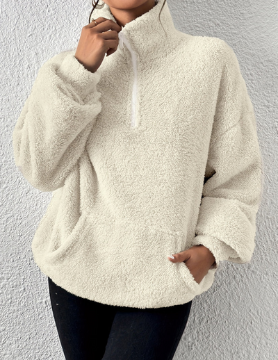 Saffron - Mjuk Teddy Turtle Neck Tröja