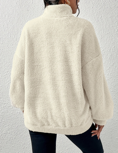 Saffron - Mjuk Teddy Turtle Neck Tröja