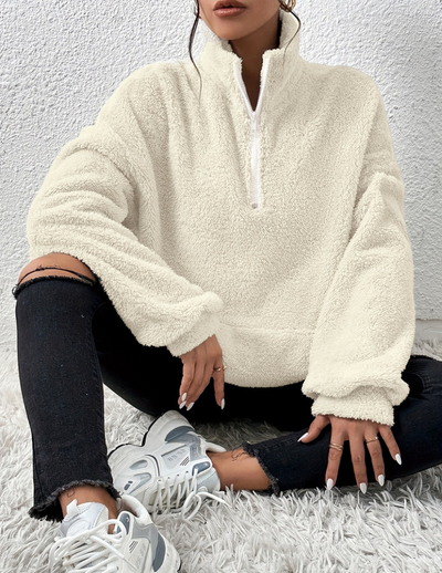 Saffron - Mjuk Teddy Turtle Neck Tröja