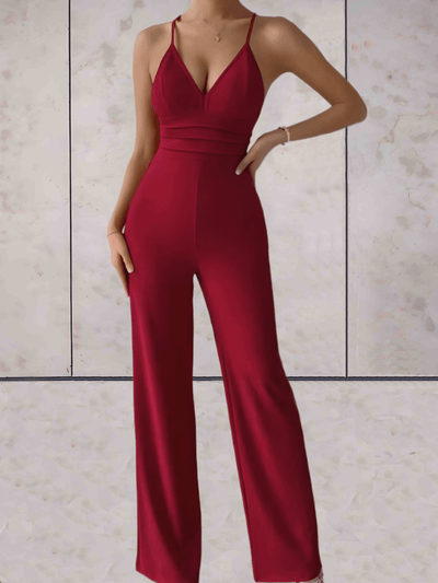 Marina - Damens Jumpsuit med Smala Axelband