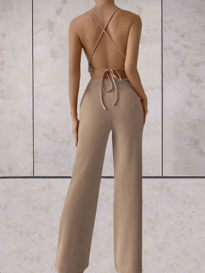 Marina - Damens Jumpsuit med Smala Axelband