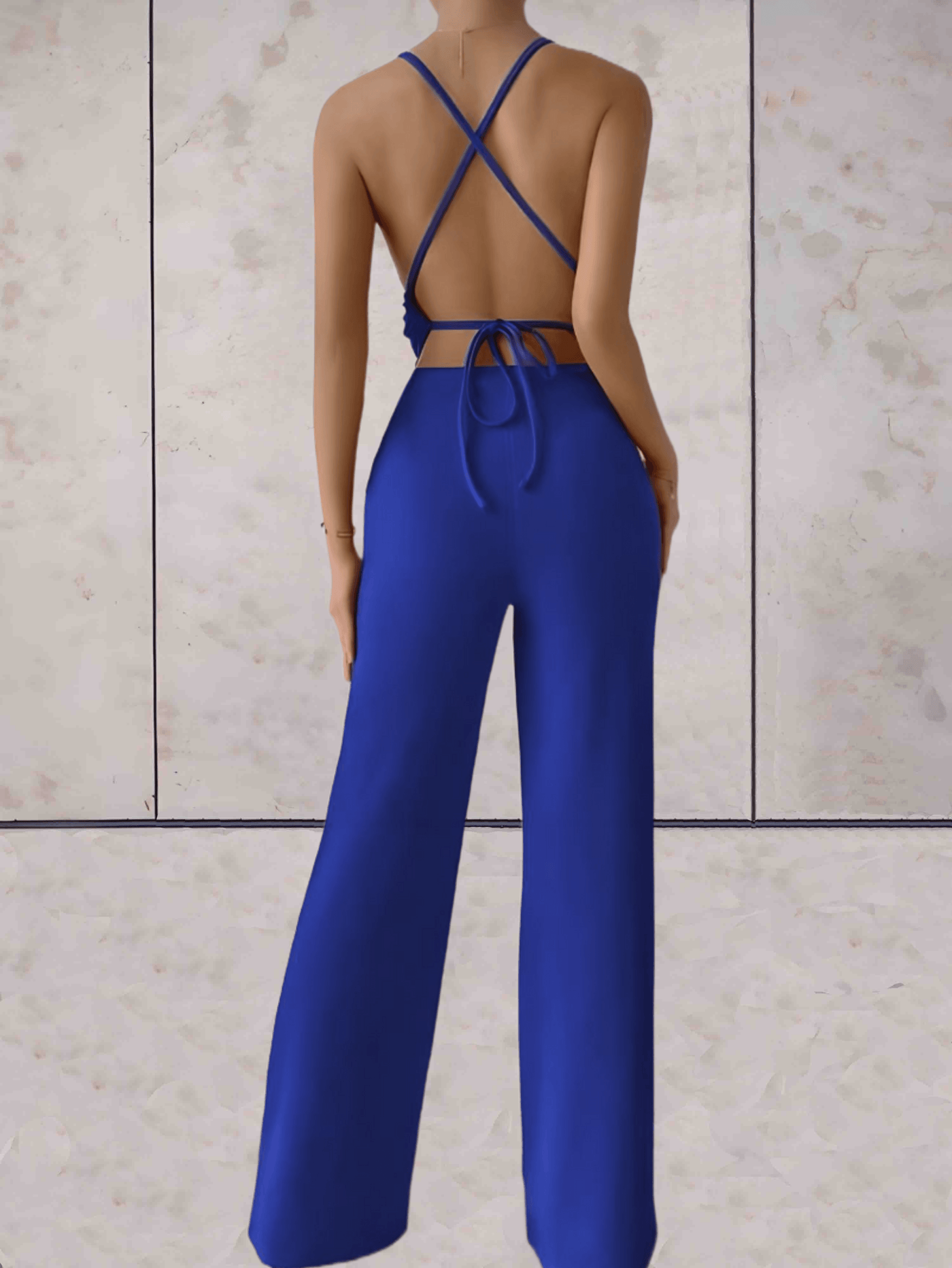 Marina - Damens Jumpsuit med Smala Axelband