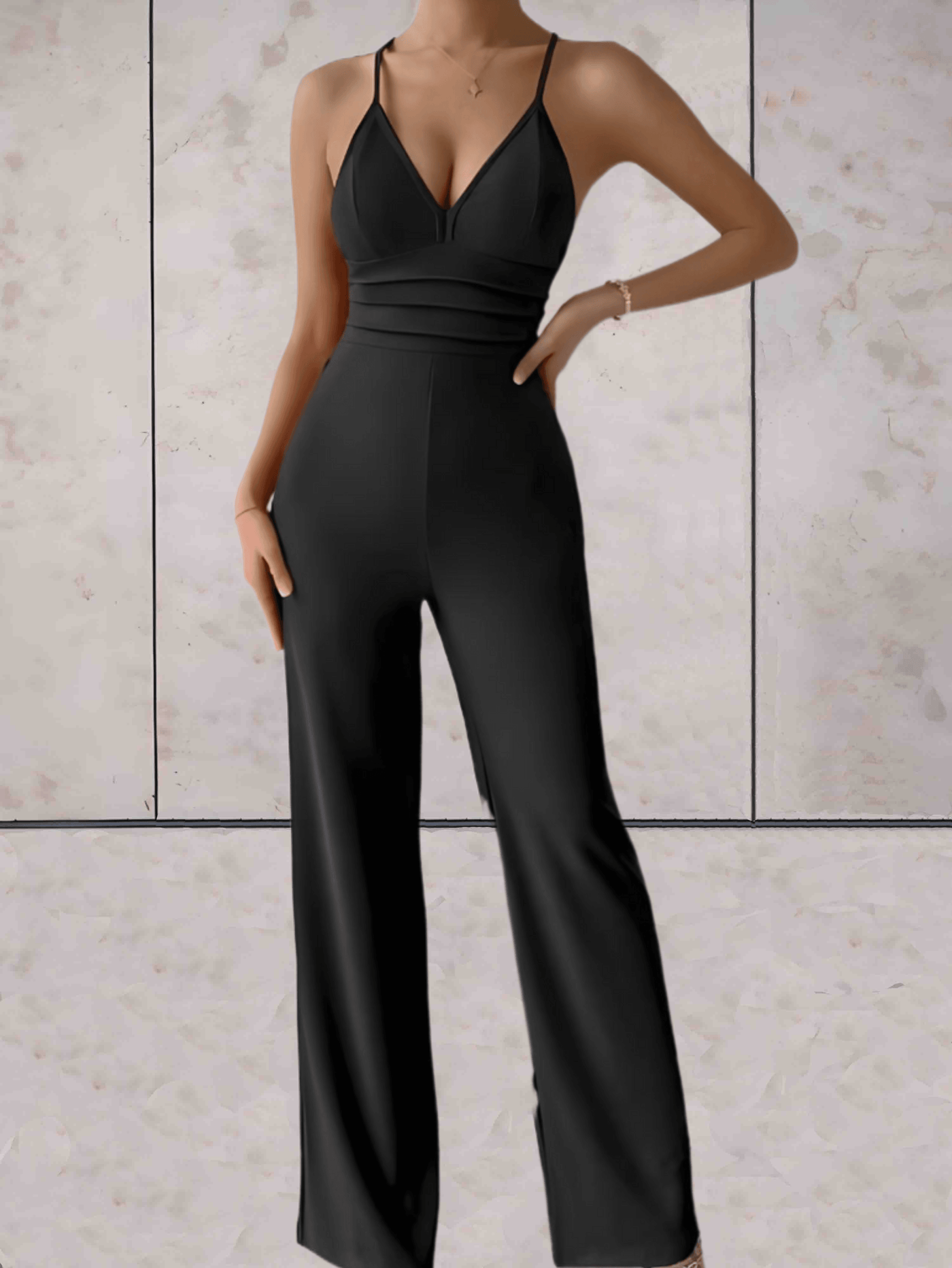 Marina - Damens Jumpsuit med Smala Axelband