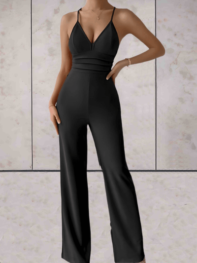 Marina - Damens Jumpsuit med Smala Axelband