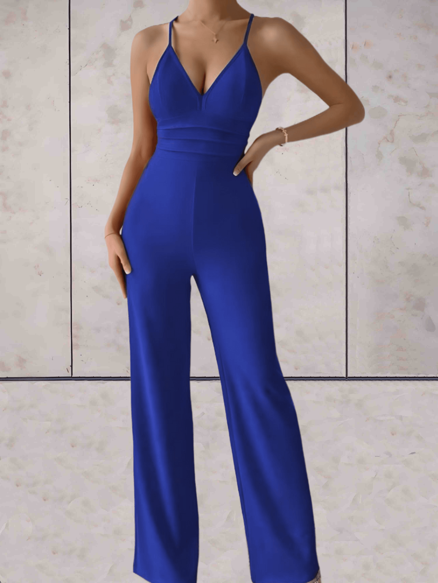 Marina - Damens Jumpsuit med Smala Axelband