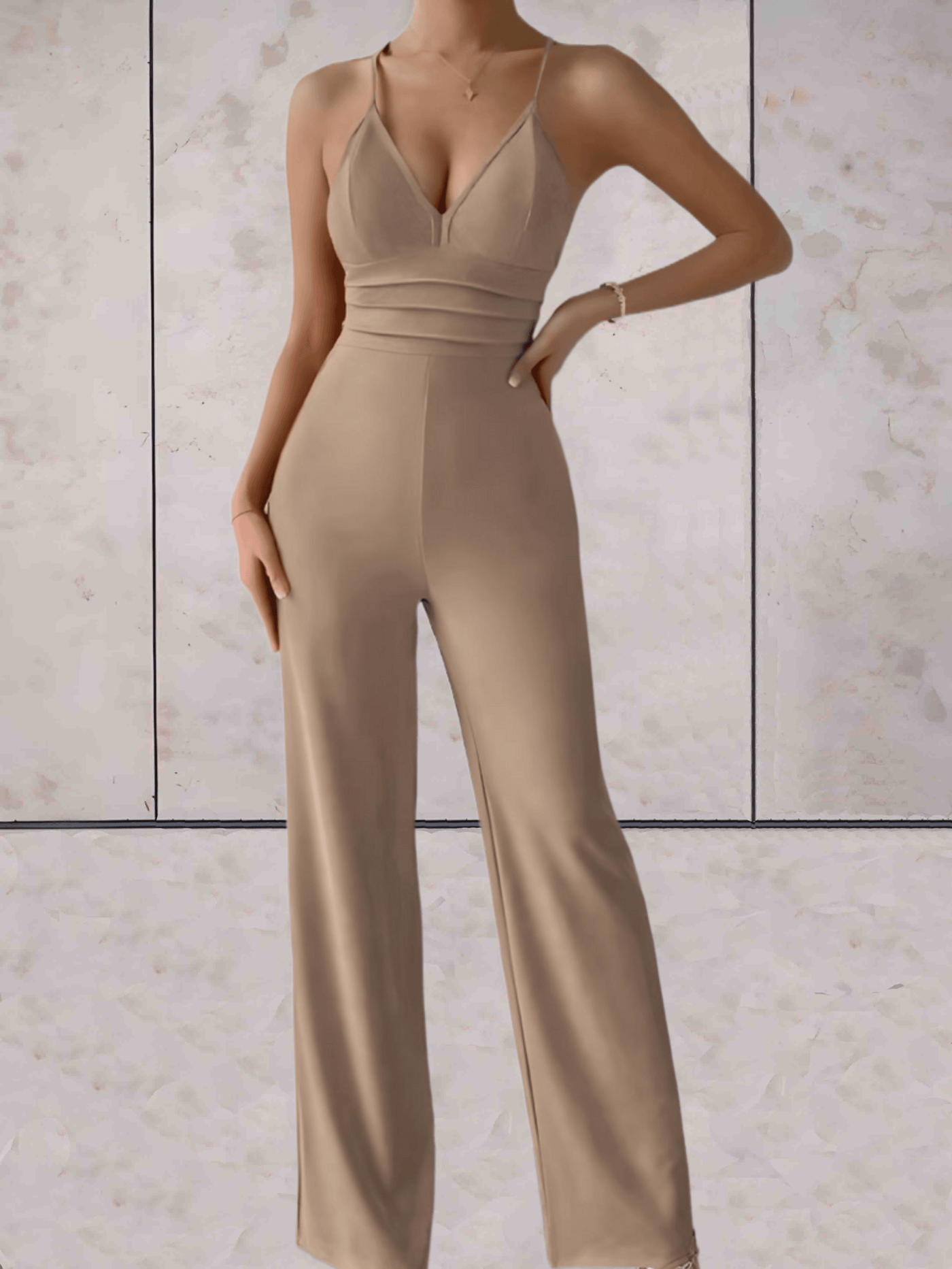 Marina - Damens Jumpsuit med Smala Axelband