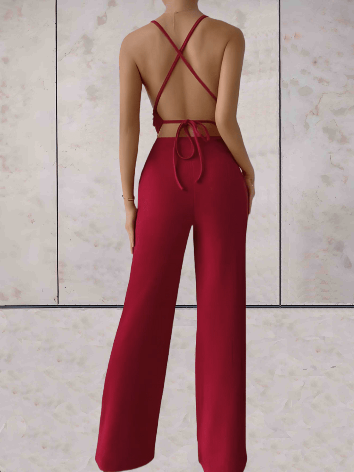 Marina - Damens Jumpsuit med Smala Axelband