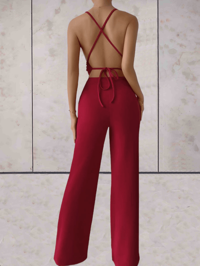 Marina - Damens Jumpsuit med Smala Axelband