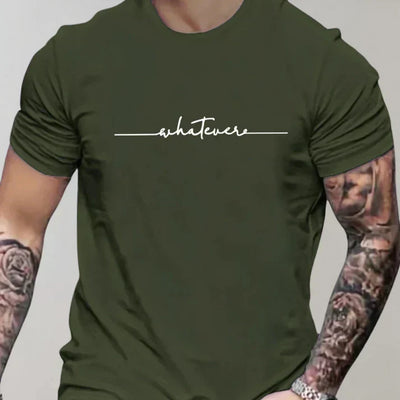 Avslappnad herrt-shirt med rund halsringning