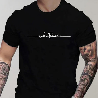 Avslappnad herrt-shirt med rund halsringning