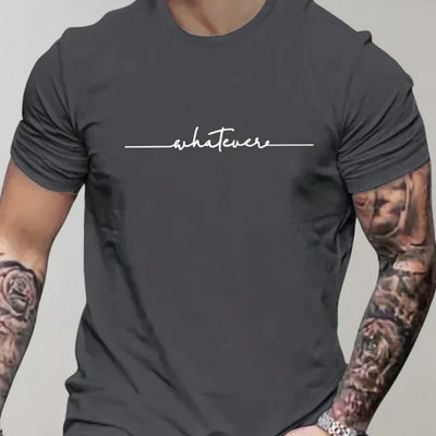 Avslappnad herrt-shirt med rund halsringning