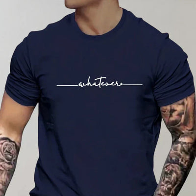 Avslappnad herrt-shirt med rund halsringning