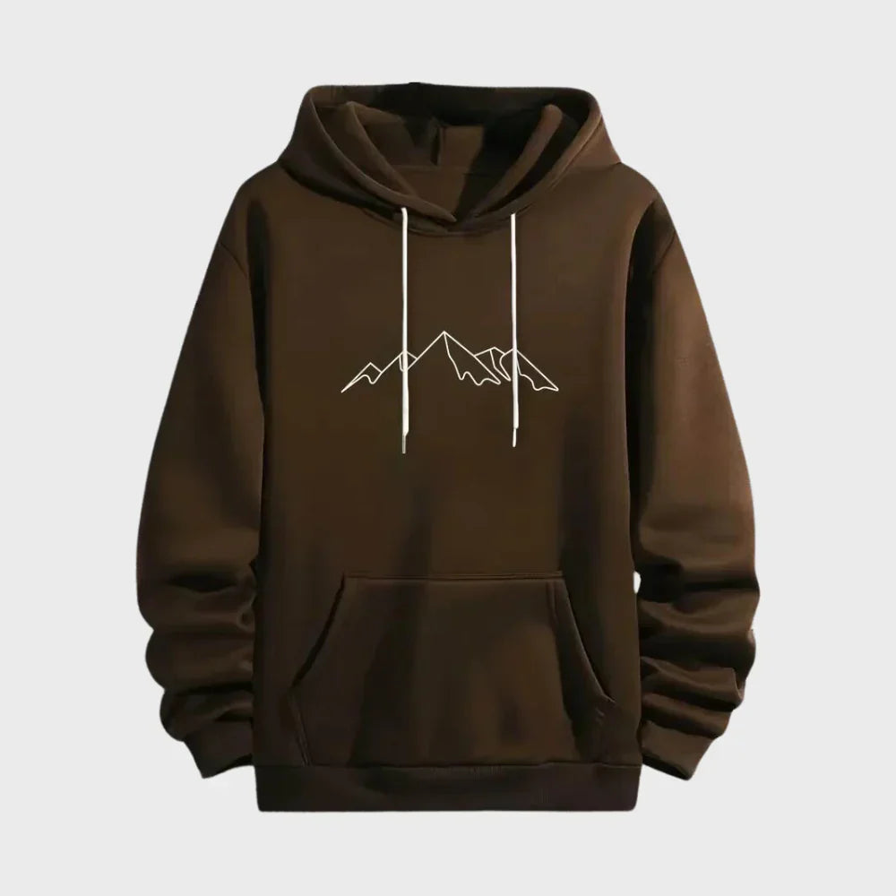 Luvtröja för herr med bergstryck