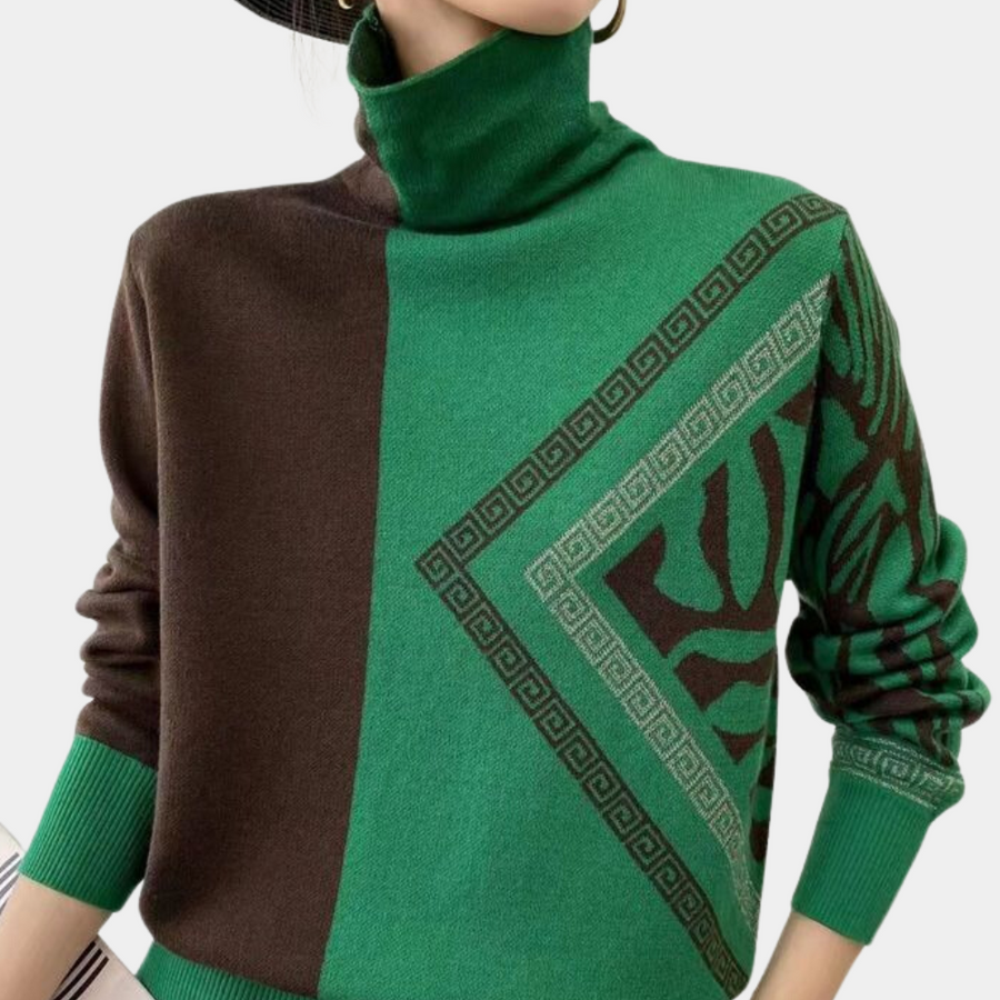 Agnese - elegant turtleneck-tröja för kvinnor