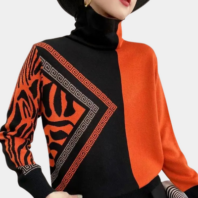 Agnese - elegant turtleneck-tröja för kvinnor